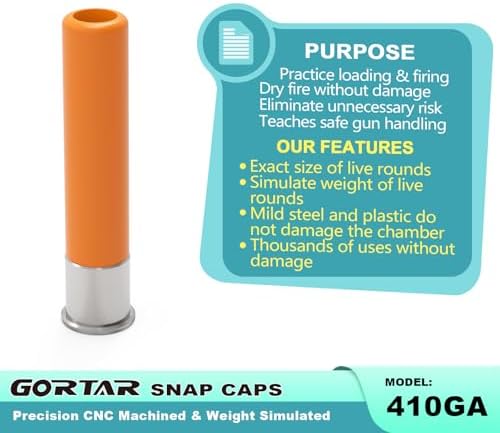 Snap Caps Training Dummy Rounds Practice Safe Loading Firing Close to Real Weight