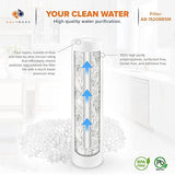 Aquaboon 5 Micron 20 x 4.5 Whole House Sediment Filter Cartridge 20 inch Water Filter Replacement Compatible with DGD-5005-20, FP25B, AP810-2, 2-Pack