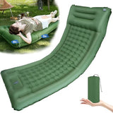 Camping Mattress Extra Thick 5in, Sleeping Pad for Camping with Pillow, Single Backpacking Mat Built-in Pump, Self Inflating Sleeping Pad, Sleep Mat Holds 440 lbs, 40D Nylon, Repair Kit