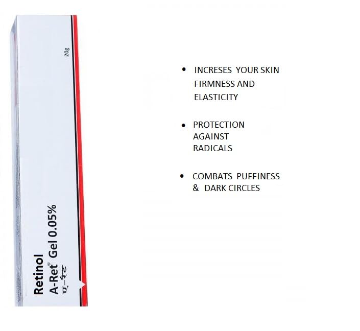 BOX2BUY Retinol Gel 0.05 Vitamin A Repairs Fine Lines & Wrinkles Age and Sun Spots Anti-Aging Formula, 20 Grams (Retinol Gel 0.05)