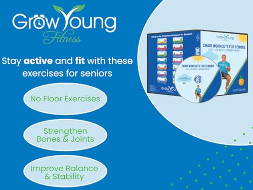 Grow Young Fitness Weight Loss Jump Start Exercise for Seniors - Low Impact Workouts From Home - Simple, Safe, Effective Chair Workout DVD for Elderly