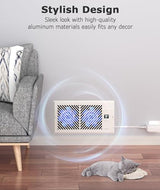 AirBlaze Z4, Quiet Register Booster Fan, Smart Vent Booster Fan with Thermostat Control & Remote Control, 10-Speed Control Heating Cooling AC Vent Fan (White, 6 x 12 inch)