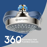 HOPOPRO 5-Mode High Pressure Shower Head - The Washington Post, NBC News, Today TV Show Recommended - High Flow Fixed Showerheads (4 Inch Brushed Nickel)