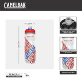 CamelBak Podium Chill Insulated Bike Water Bottle - Easy Squeeze Bottle - Fits Most Bike Cages - 21oz, Race Edition - Red
