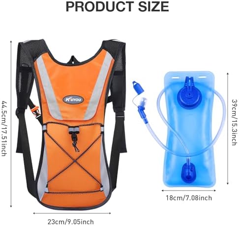 KUYOU Hydration Backpack Hydration Pack with 2L Water Bladder, Lightweight Insulation Water Backpack for Cycling,Hiking, Running,Climbing