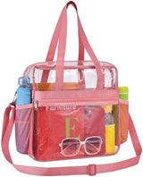 Paxiland Clear Bag for Stadium Events 12x6x12, Clear Tote Bag with Reinforced Strap, Transparent Bag for Sports Concert