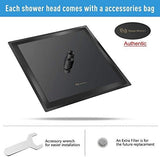NearMoon Rain Shower Head, High Flow Stainless Steel Square Rainfall Shower, Waterfall Bath Shower Body Covering, Ceiling or Wall Mount (12 Inch, Matte Black)