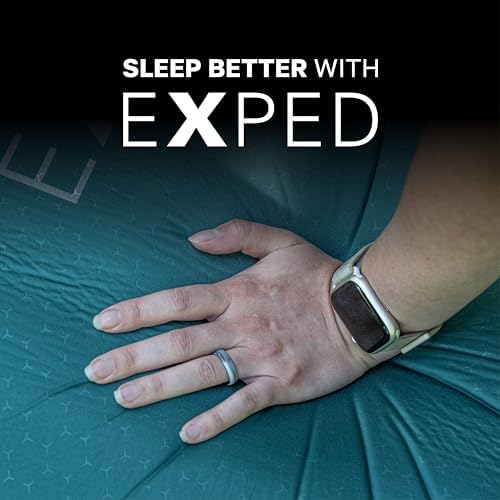 Exped MegaMat Medium Wide - Self Inflating Soft Car Sleeping Mat, 4” Foam Pad, Pump Included