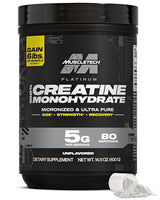 Muscletech Creatine Monohydrate Powder, Platinum Pure - Unflavored Micronized Creatine Powder for Men & Women - Workout Supplements for Performance, Muscle Recovery & Builder - (80 Servings)