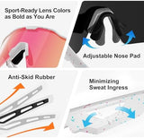 HAAYOT Polarized Sports Sunglasses for Men Women Youth Baseball Cycling Running Softball Biking Glasses 5 Lenses