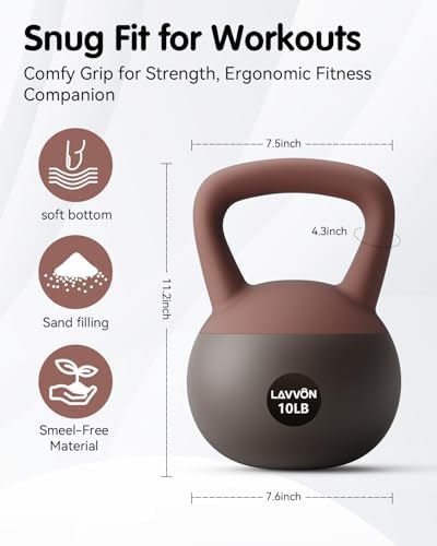 Soft Kettlebell - Cushioned Impact-Resistant Base and Anti-Slip, Kettle bell Anti-Slip Grip Weight for Home Workouts, Safe Strength Training Kettlebells Sets for Women & Men, With Non-slip Gloves