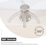 GAGALIFE Built in Sink Soap Dispenser or Lotion Dispenser for Kitchen Sink, Brushed Nickel ABS Pump Head, with 17 Ounce Large PET Soap Bottle