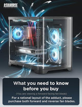 AsiaHorse AMICI-5GT RGB PC Fans, Infinity Mirror ARGB Fans HDB Bearing Fan Speeds Up to 1800 RPM with 24 LED Lights, Reverse Blade Fan Compatible Motherboard Aura SYNC (Not Wireless Connection)