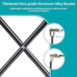 Heavy Duty 16" Folding Stool - 440LB Capacity Lightweight Aluminum Alloy, 2.08lbs Collapsible Camping Chair for Outdoor, BBQ, Travel