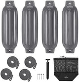 Affordura Boat Fender 4 Pack Boat Bumpers Fenders with 4 Ropes, Boat Bumpers for Pontoon Boat Fenders Inflatable
