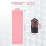 Eunzel Hot Yoga Towel - Microfiber Non Slip Yoga Mat Towel with Grip Dot Sweat Absorbent Towel for Hot Yoga, Pilates and Fitness 72" x 24", Pink/White