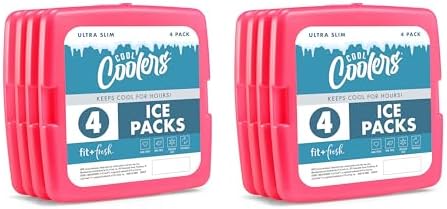 Cool Coolers by Fit + Fresh, Reusable & Long-Lasting Slim Ice Packs, Cold Packs for Lunch Boxes, Ice Packs for Lunch Bags