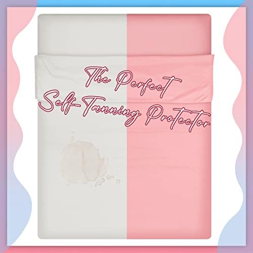 Irenare Self Tan Sleep Sack Breathable Self Tanning Sheet Protector for Bed Travel Sleeping Bag Camping and Sheet Liner for Outdoor Travel Hiking(Pink)