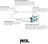 PETZL Bindi Headlamp - Ultra-Compact Rechargeable 200 Lumen Headlamp Designed for Everyday Athletic Activities - Emerald