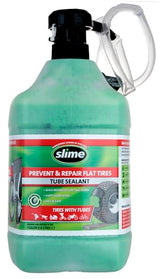 Slime 10204 Bike Tube Puncture Repair Sealant with Pump, Prevent and Repair, suitable for all Bicycles, 1 Gallon bottle