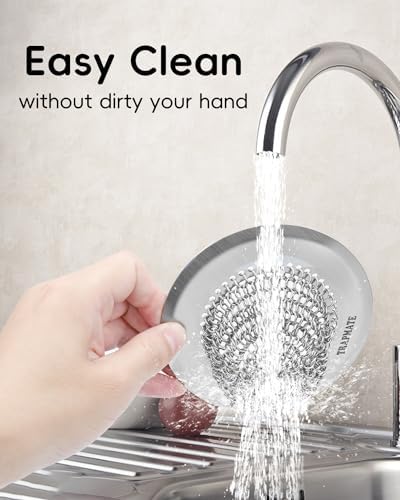 2 Pcs Kitchen Sink Strainer, Easy Clean Sink Drain Strainer, Anti-Rust Stainless Steel Sink Strainer, Anti-Clogging Strainer for Garbage Disposal, Dishwasher Safe (Patented Product)