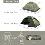 Backpacking Tent for Camping 2/3/4 Person Hiking Ultralight Tent for Waterproof Windproof Outdoor Tents Easy Setup Two Doors Double Layer Lightweight Instant Tents