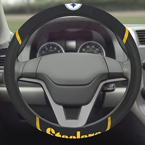 FANMATS NFL Unisex-Adult Embroidered Steering Wheel Cover