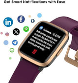 Fitness Tracker Watch with Heart Rate Monitor, Large Screen Activity Tracker with Pedometer, Sleep Monitor, Calories & Step Counter, 5ATM Waterproof Smart Watch for Women Men Fitness Watch for Sports