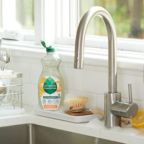 Seventh Generation Dish Liquid Soap Clementine Zest Lemongrass Pack of 6 Dishwashing Soap Liquid Soap 19 oz