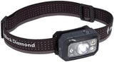 BLACK DIAMOND Storm 400 LED Headlamp, Waterproof and Dimmable Battery Powered Headlamp for Camping, Hiking, Hunting, Fishing, Work with Red Light Headlamp Mode, Graphite