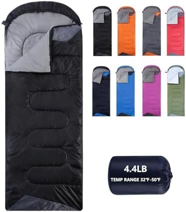 Sleeping Bags for Adults Backpacking Lightweight Waterproof- Cold Weather Sleeping Bag for Girls Boys Mens for Warm Camping Hiking Outdoor Travel Hunting with Compression Bags