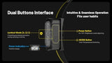 Nitecore NU25 MCT 400 Lumen Lightweight USB-C Rechargeble Outdoor Headlamp with Multiple Color Temperatures Warm Natural, Cold Lights and Red Light (Headband, Black)