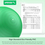 APEXUP Yoga & Pilates Ball - Anti Slip Heavy Duty Gym Ball for Fitness, Balance & Core Workout