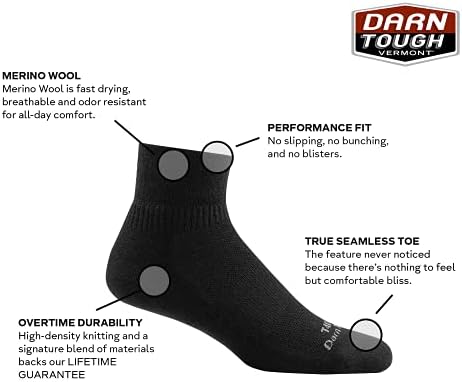 Darn Tough Tactical Quarter Light Socks (T4093) Unisex