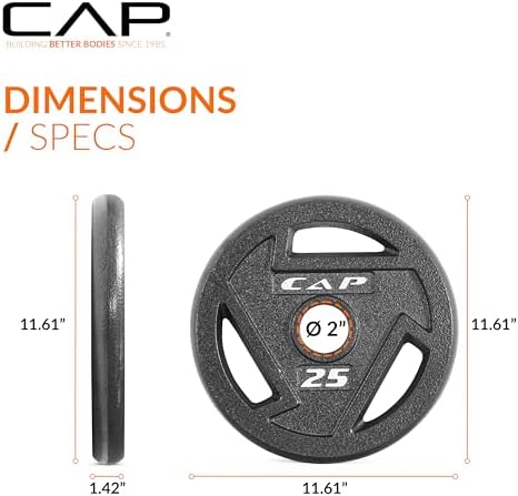 CAP Barbell 2-Inch Olympic Grip Weight Plate | Multiple Options