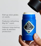Jack Black Big Sir Body Collection Set for Men – Marine Accord & Amber – Dual-Purpose Mens Body Wash, Pit Boss Mens Deodorant, Mens Body Lotion, Mens Grooming Kit