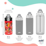 Zak Designs Sonic the Hedgehog Sage Kids Water Bottle For School or Travel, 16oz Durable Plastic Water Bottle With Straw, Handle, and Leak-Proof, Pop-Up Spout Cover, 2-Pack Set (Sonic & Shadow)