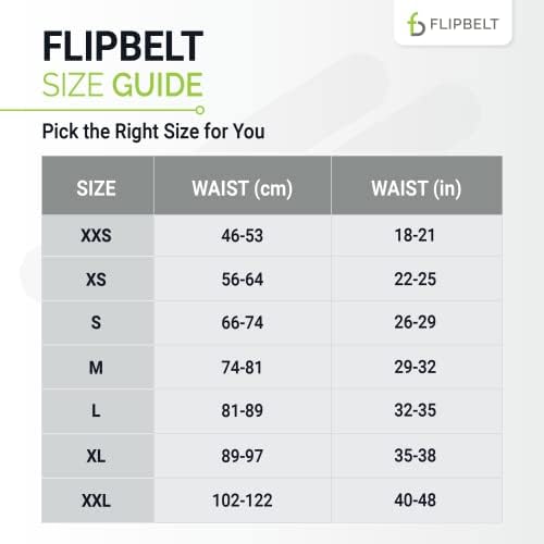 FlipBelt Classic Running Belt, Running Fanny Pack for Women and Men, USA Company