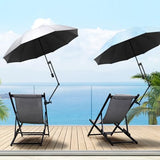 UPF 50+ Beach Umbrella with Adjustable Universal Clamp
