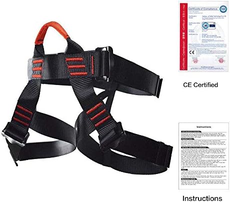 Climbing belts, Safe Seat Belts for Tree Climbing Outdoor Training Caving Rock Climbing Rappelling Equip - Half Body Guide belt for Women Man and Novice
