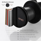 KENES Oil Rubbed Bronze Bathroom Vessel Pop Up Sink Drain, Vanity Faucet Sink Drain Stopper, Sink Drain Assembly Without Overflow Anti Clog Pop Up Drain