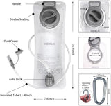 Hydration Bladder 2L-3L,Leak Proof Water Reservoir, BPA Free Military Water Storage Bladder Bag Hydration Pack Replacement Easy Clean for Bicycling Hiking Camping Hunting Running