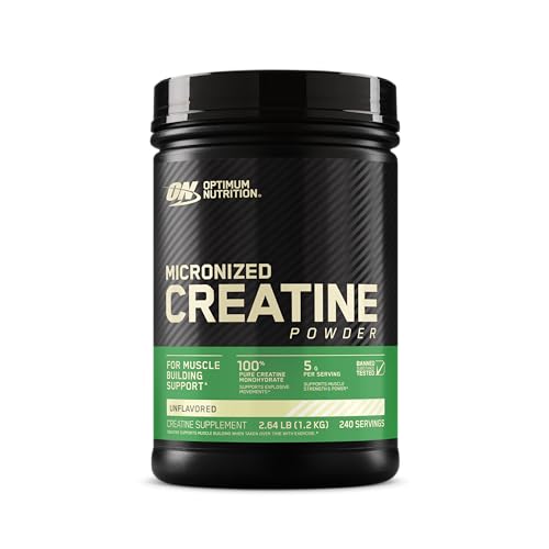 Optimum Nutrition Micronized Creatine Monohydrate Powder, Unflavored, 240 Servings, 1200 Grams (Packaging May Vary)