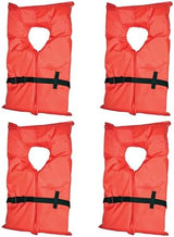 Absolute Outdoor Kent Clear Storage Bag with Type II Life Jackets, 4 Each (Adult, Orange)