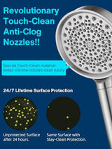 Cobbe Handheld Filtered Shower Head - Filters >99% Chlorine - Advanced 2.0 Carbon System - Water Softening Beads for Hard Water - Relieves Dry, Itchy Skin - Brushed Nickel