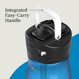 Contigo Ashland 2.0, 32oz Leak-Proof Water Bottle, Angled Straw & Lid Lock, Blue Poppy Color, Dishwasher Safe and Suitable for Travel