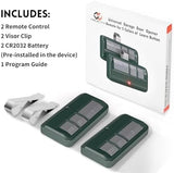 2 for Chamberlain LiftMaster Craftsman Garage Door Opener Remote 893LM 893Max 971LM Universal, Green