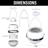 Bath Bathtub Shower Water Filter for Tub Faucet - Hard Water Softener - Remove Contaminants,Chlorine and Fluoride - Improves Skin, Hair and Nails Condition, White, BTBF-051