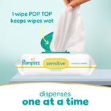 Pampers Baby Wipes, Sensitive, Water Based Wipe, Clinically Proven, Hypoallergenic, and Unscented for Babies, 1008 Wipes Total (12 Flip-Top Packs)