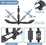 XGeek Kayak Roof Rack 4-in-1 for Kayak, Surfboard, Canoe and Ski Board Rooftop Mount Carrier Folding Adjustable Bilateral J-Style Rack on SUV, Car and Truck